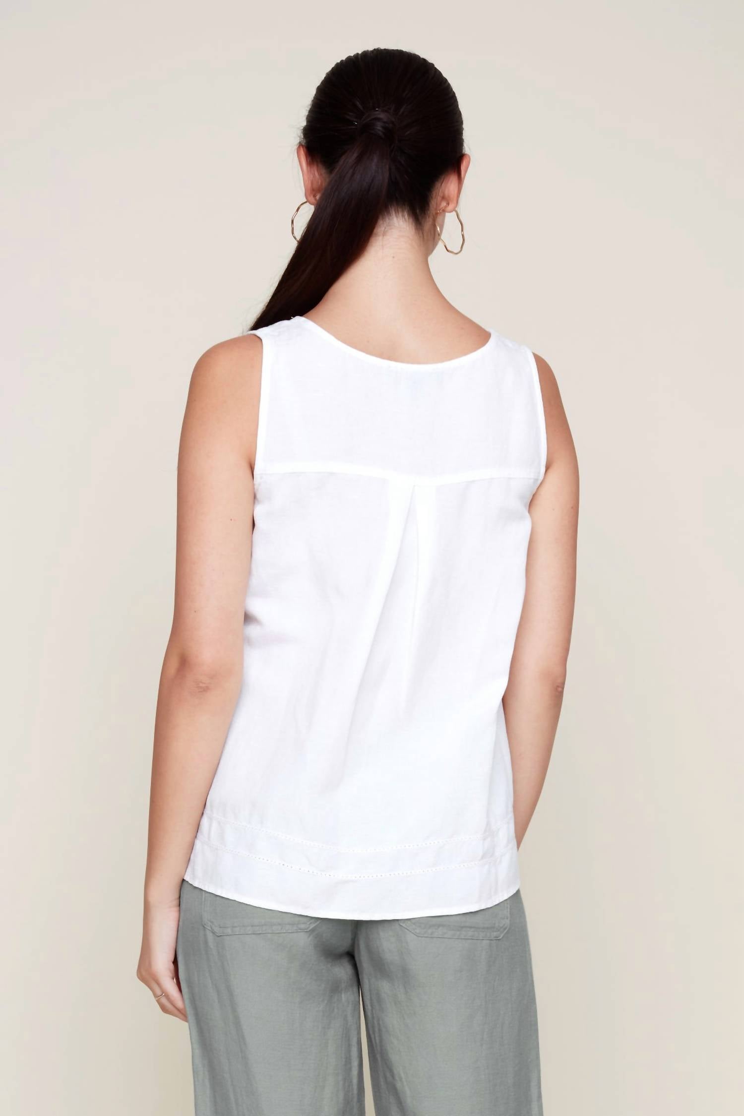 Renuar - Linen Sleeveless Top