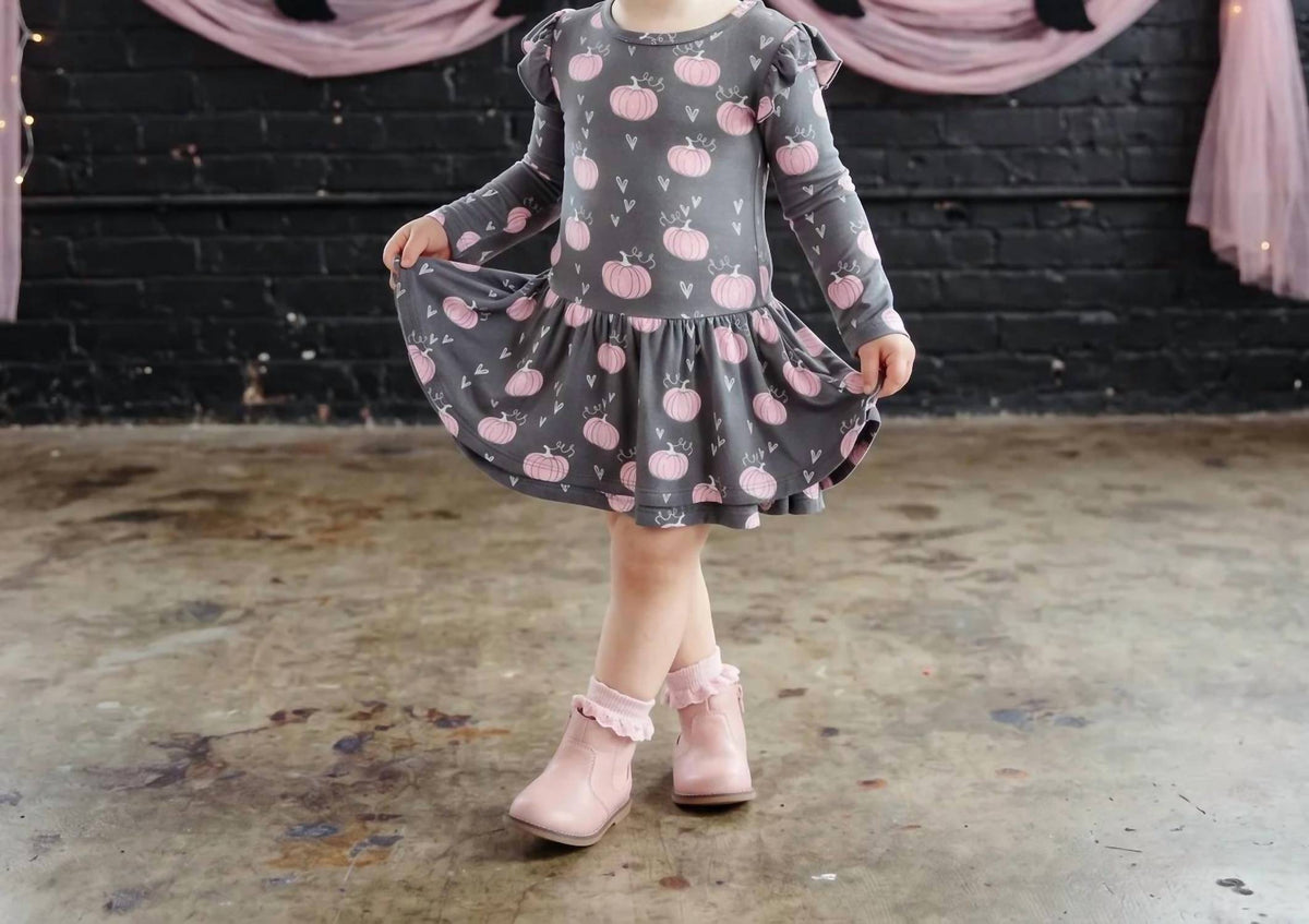 Dreamiere - Pumpkin Spice And Everything Nice Long Sleeve Ruffle Romper