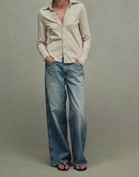 Amo Denim - Kira Mid Rise Wide Leg Jeans