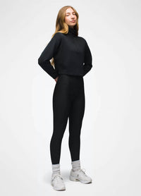 prAna Shea Half Zip Sweater in black - women's long sleeve top - alternate view