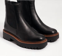 Sam Edelman laguna waterproof lug boot in black - women's shoe - detail view