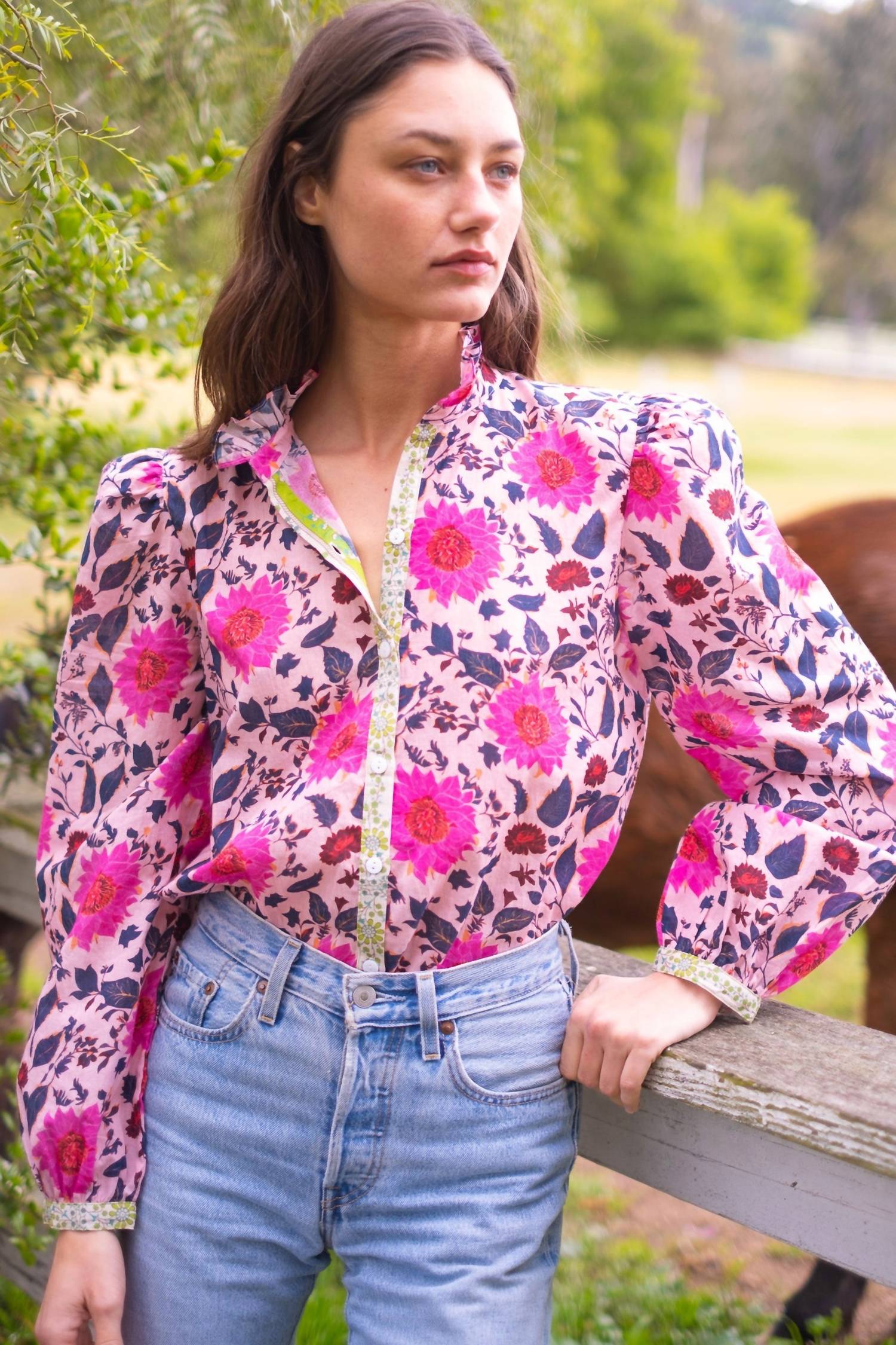 Bell By Alicia Bell - Button-up Long Sleeve Blouse
