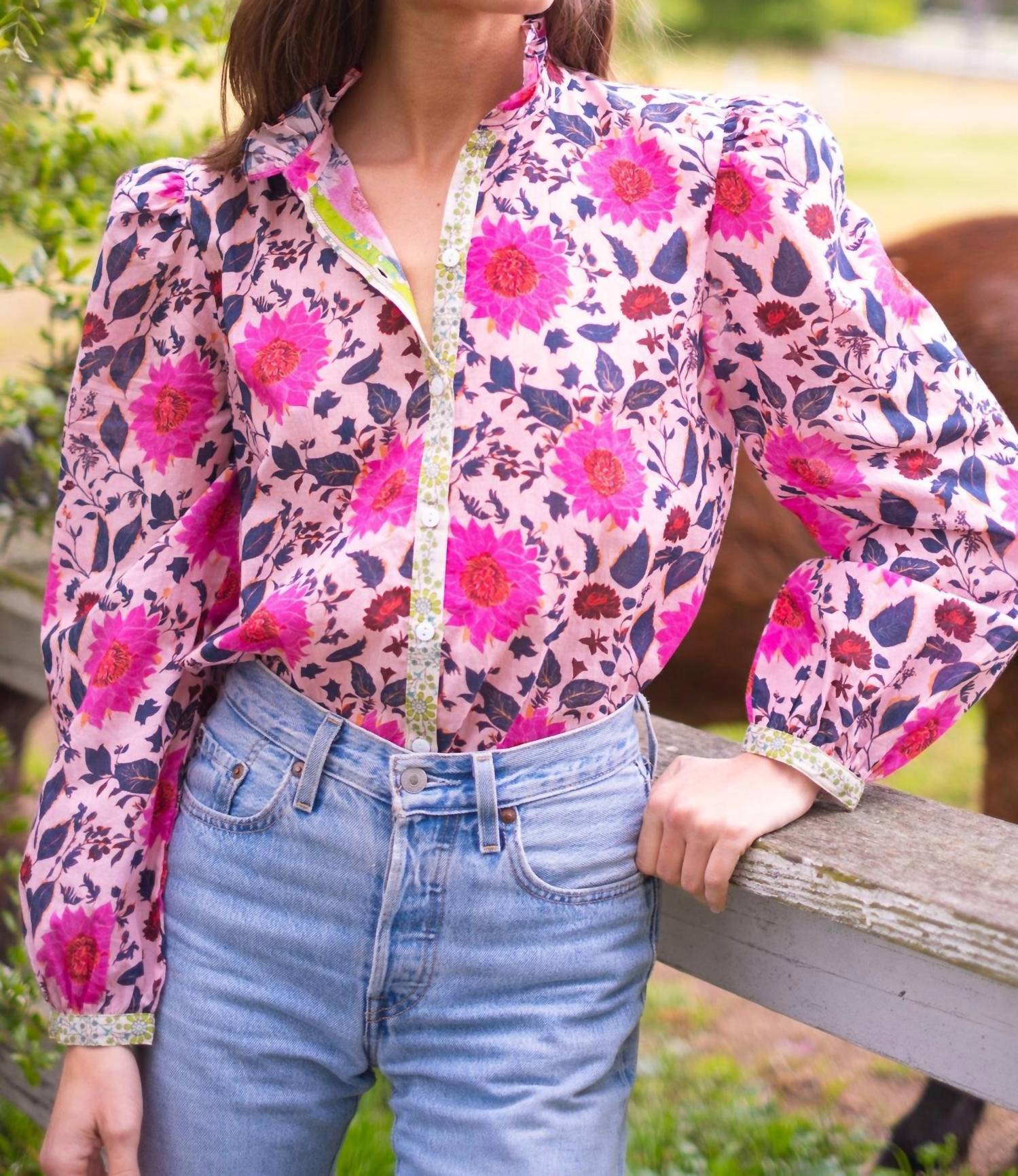 Bell By Alicia Bell - Button-up Long Sleeve Blouse