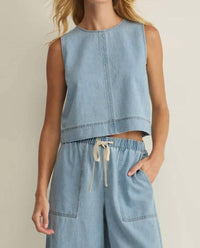 Z Supply - Sun Seeker Denim Cropped Tank Top