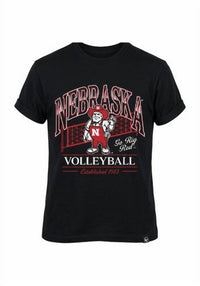 Gameday Social Men's Nebraska Volleyball Comfort Cuff Tee in black - men's t-shirt
