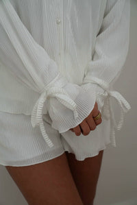 Waverles - Sloane Pleated Tie Top And Shorts Set