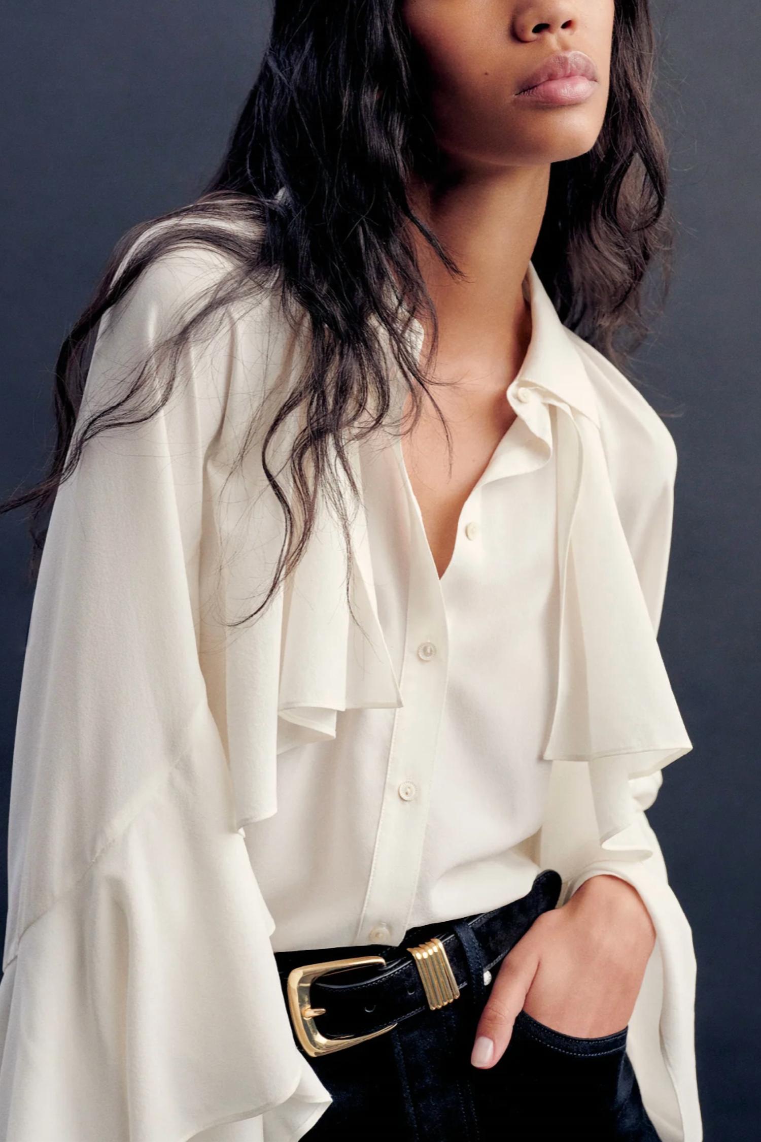 Veronica Beard - Demaris Ruffled Button-down Blouse