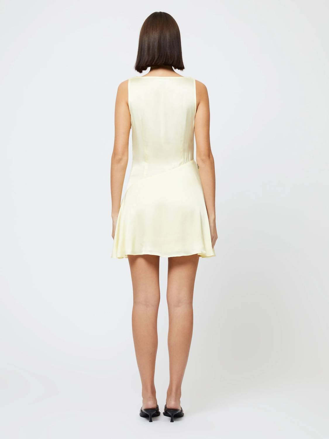 French Connection - Oona Satin Asymmetrical Mini-cornsilk