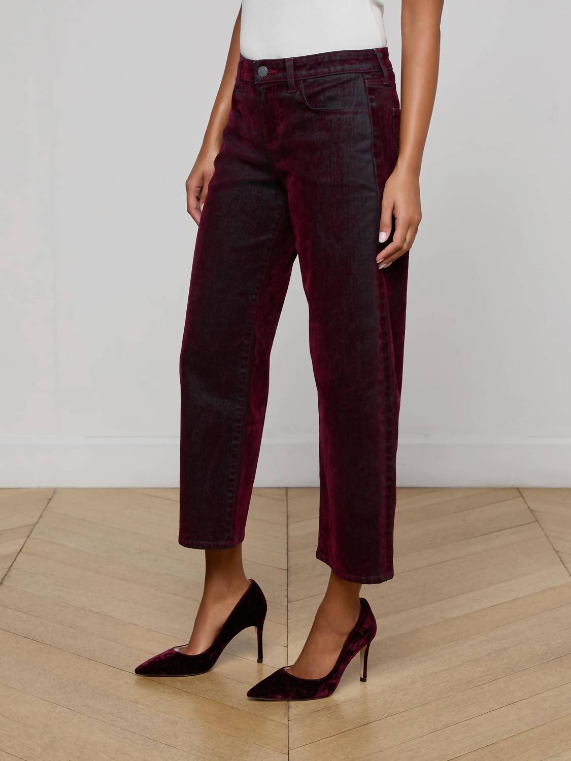 L'Agence - Dolores Low Rise Bow-leg Pants