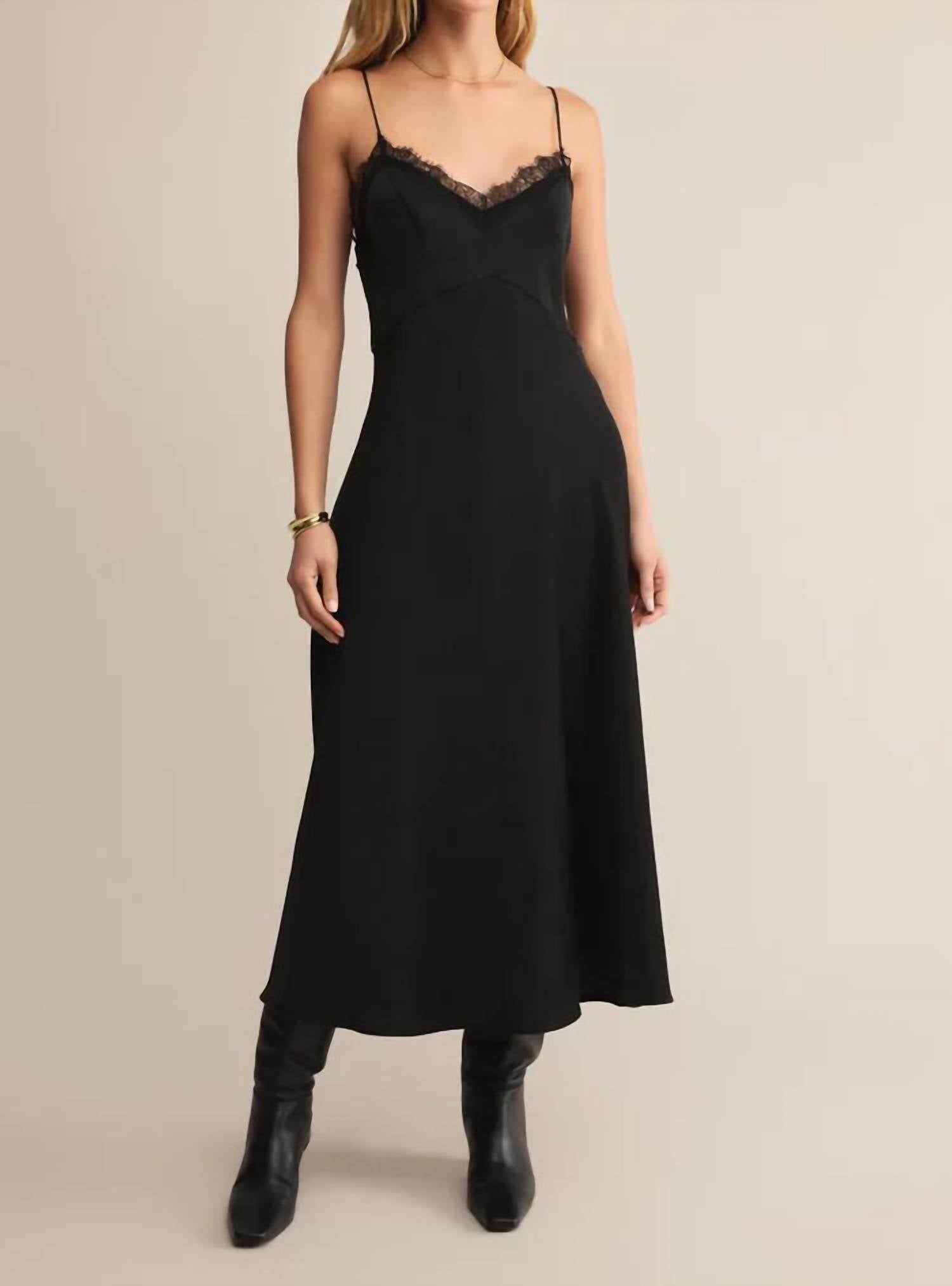 Z Supply After Hours Midi Dress in black 2 - women's dress
