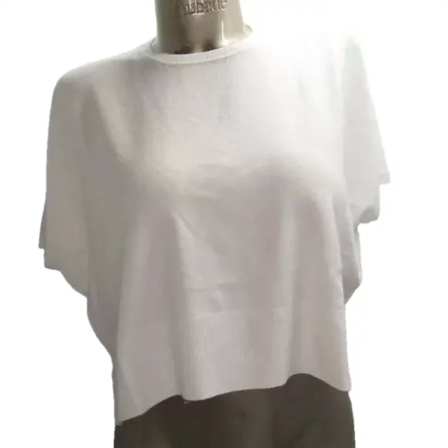 Splendid - Women's Short Sleeve Boxy Fit Rib Trim Sweatshirt