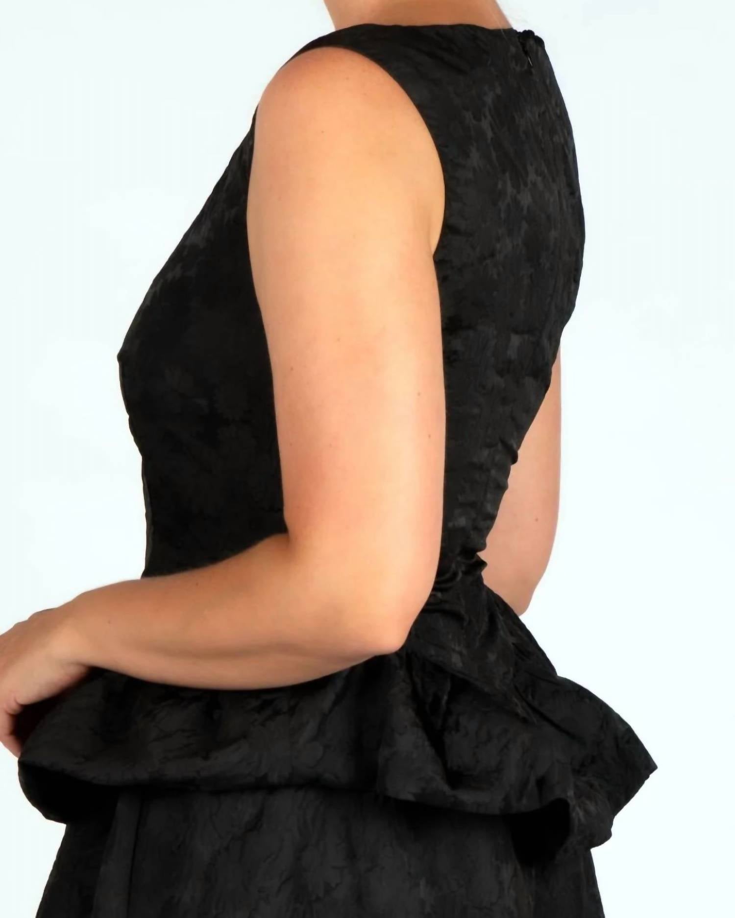 Sincerely Ours - Brocade Peplum Top