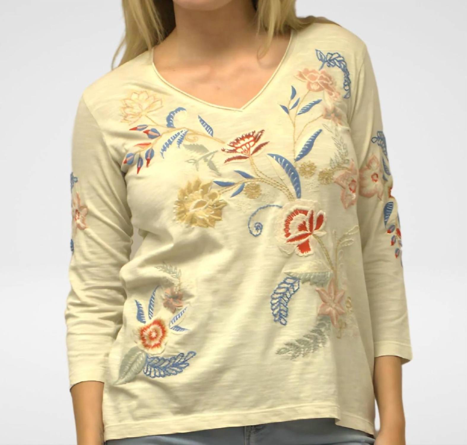 Kyla Seo - Arabella Embroidered Top