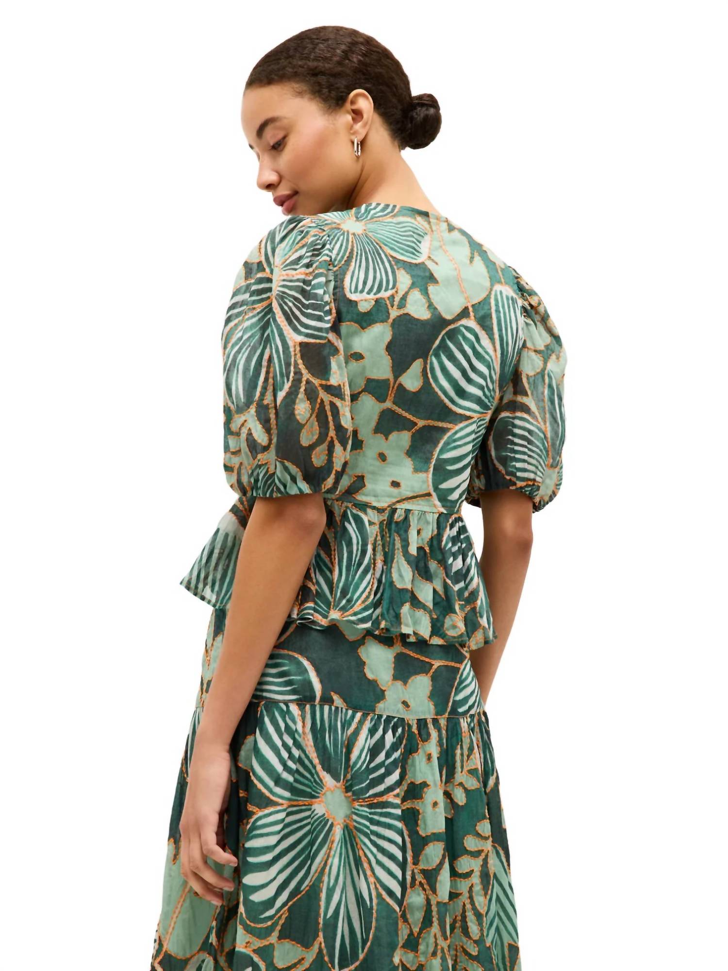 Marie Oliver Estella Top in primavera - women's long sleeve top - alternate view