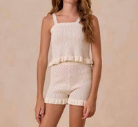 Rylee + Cru - Girl's Crochet Tank Top And Short Set