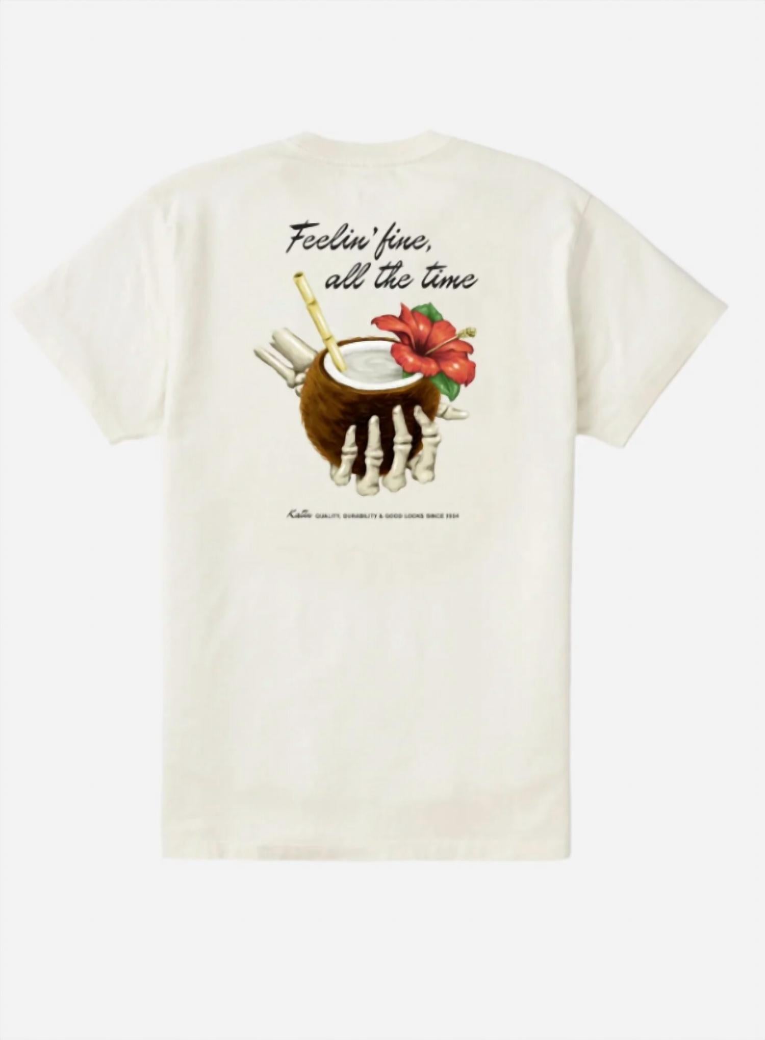 Katin Coco Tee in vintage white - men's t-shirt - detail view