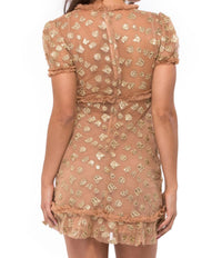For Love & Lemons - Golden Garden Tulle Mini Dress