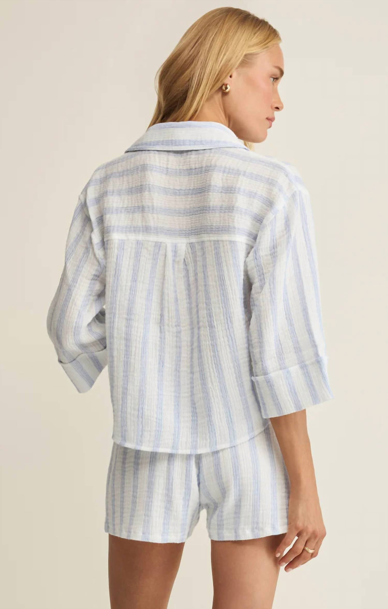 Z Supply - HELENA STRIPED AIRY GAUZE BUTTON UP