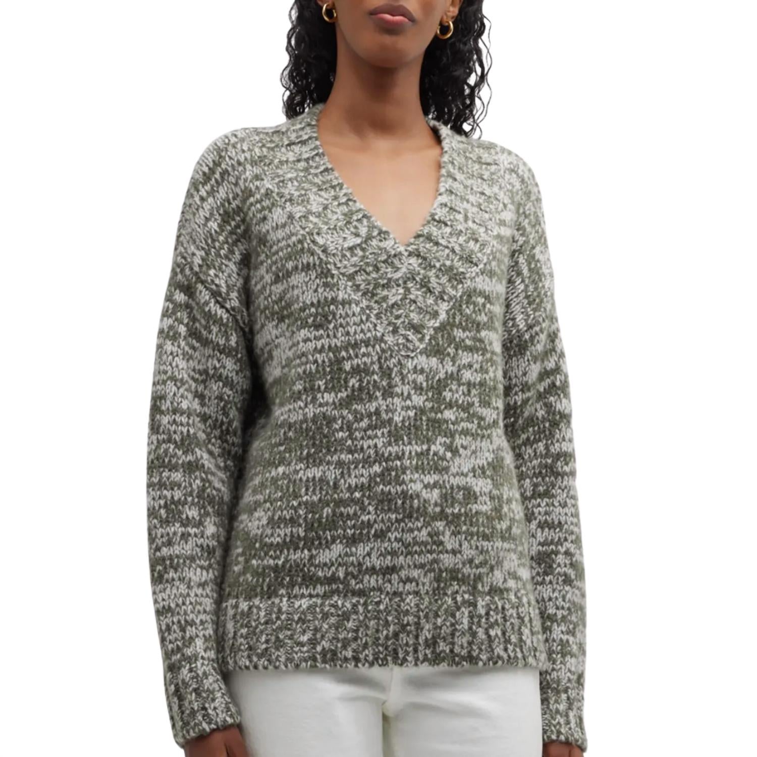 Naadam - Marled Lofty Oversized V Neck Sweater