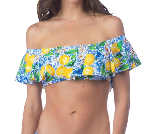 La Blanca - Off The Shoulder Flounce Bandeau Bikini Top