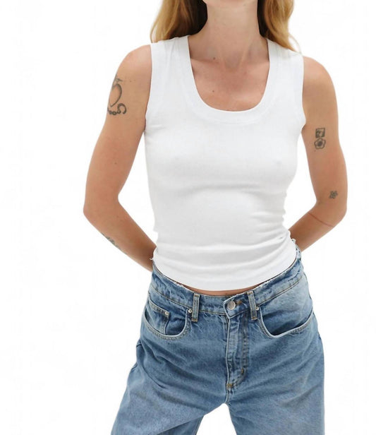 Lna - DEEP U RIBBED TANK TOP