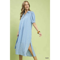Style Usa - Gingham Midi Dress