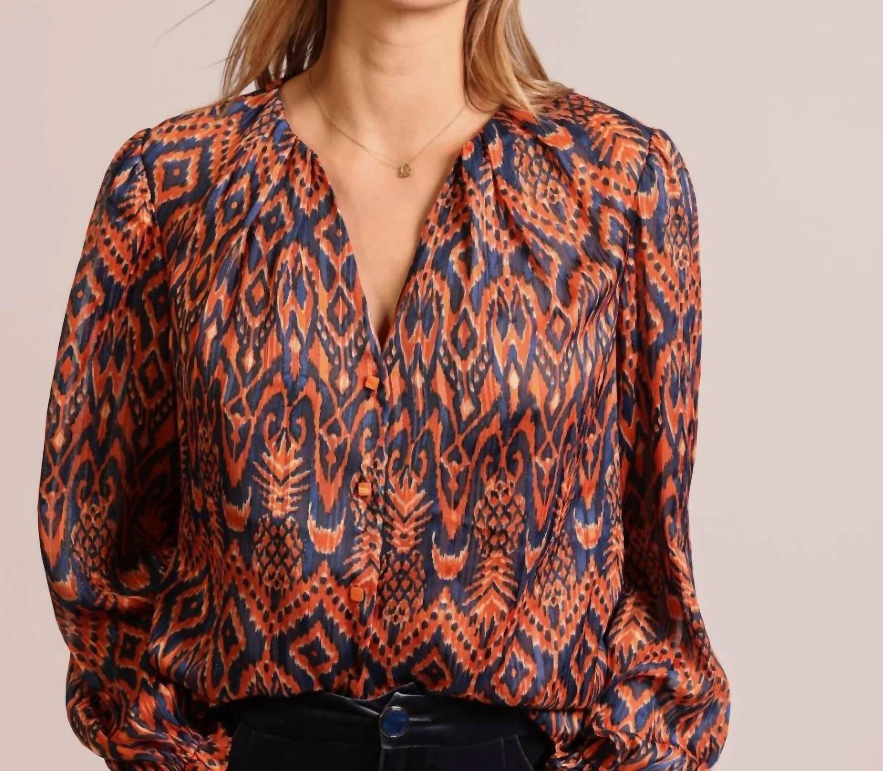Jade - Jade Tribal Print Blouse