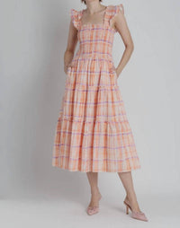 Aureum - Printed Tiered Midi Dress