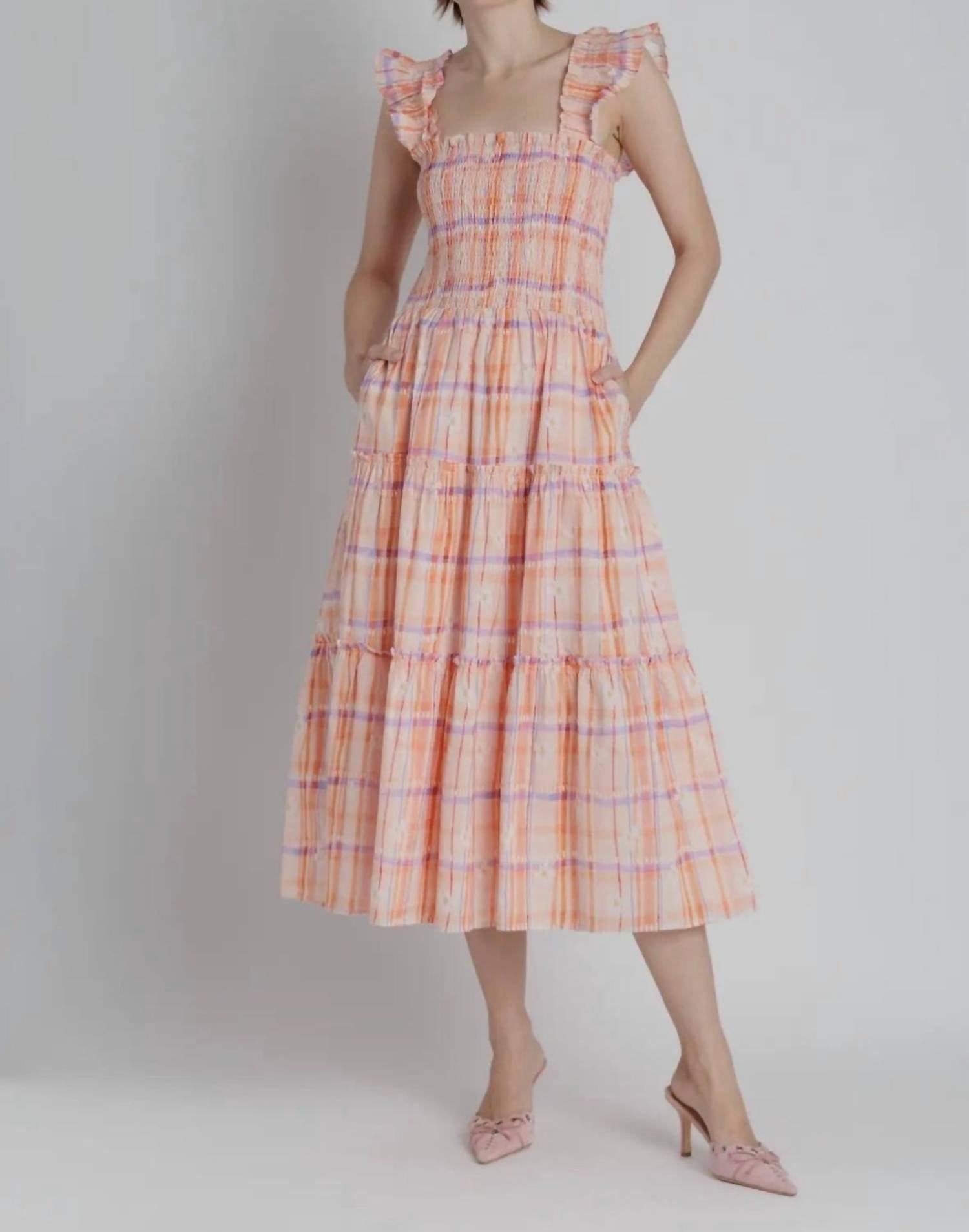 Aureum - Printed Tiered Midi Dress