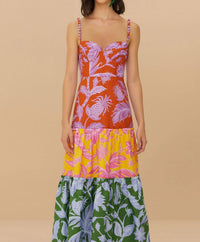 Farm Rio - Tropical Swing Sleeveless Midi Dress