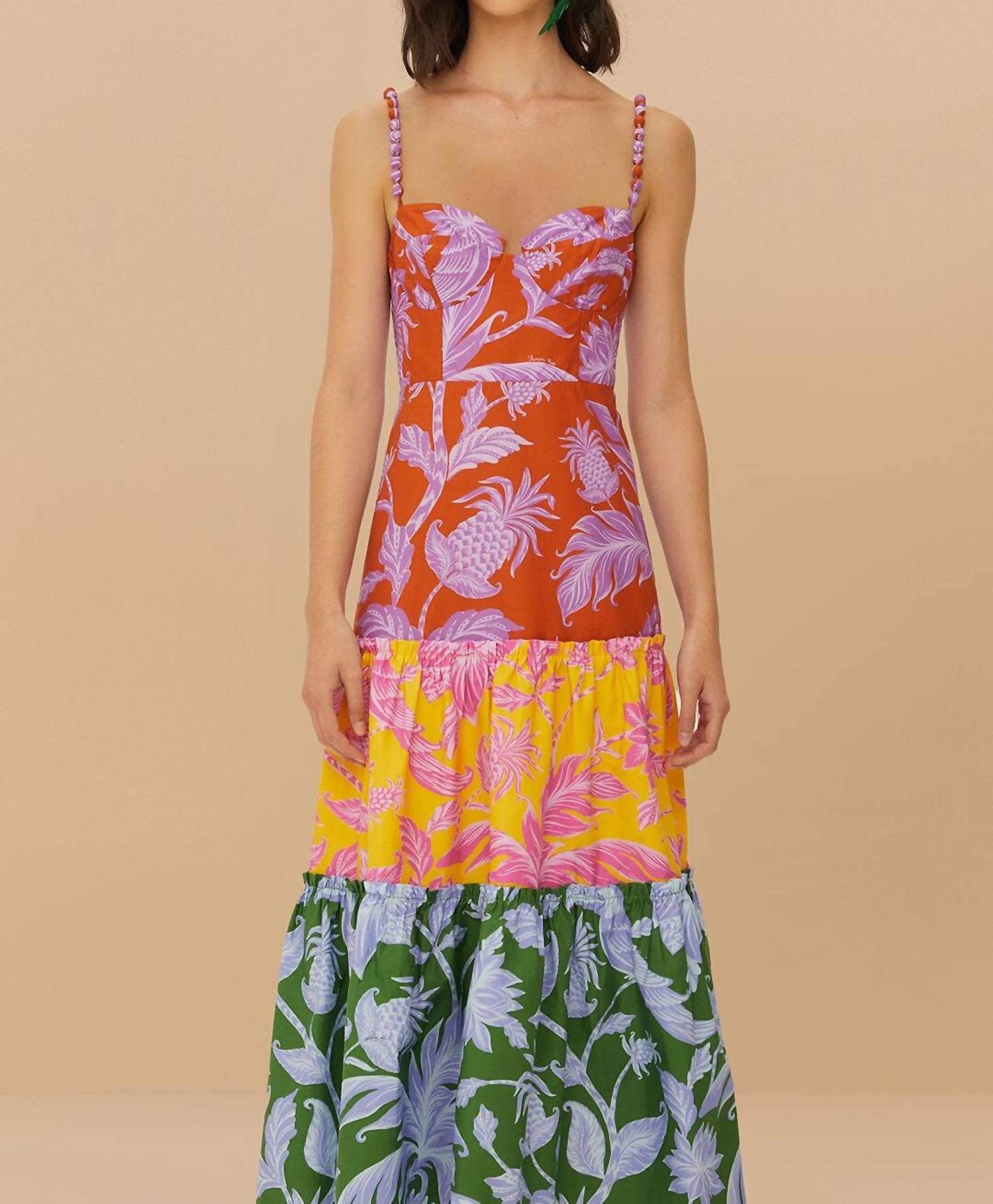 Farm Rio - Tropical Swing Sleeveless Midi Dress