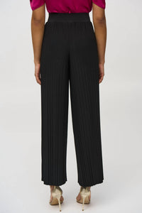 Joseph Ribkoff - Joseph Ribkoff 244169 Black Pleated Wide Leg Pants
