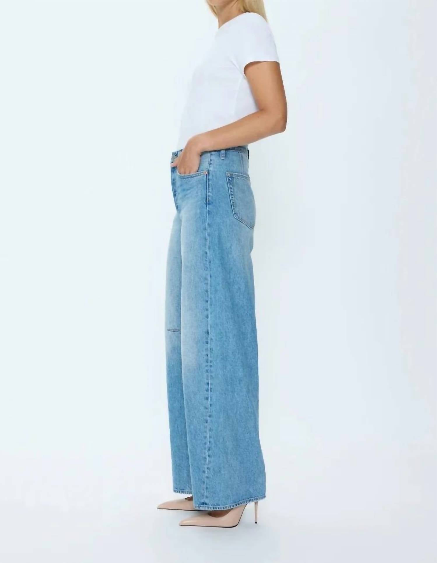 Pistola - Sydney High Rise Bowed Wide Leg Jean