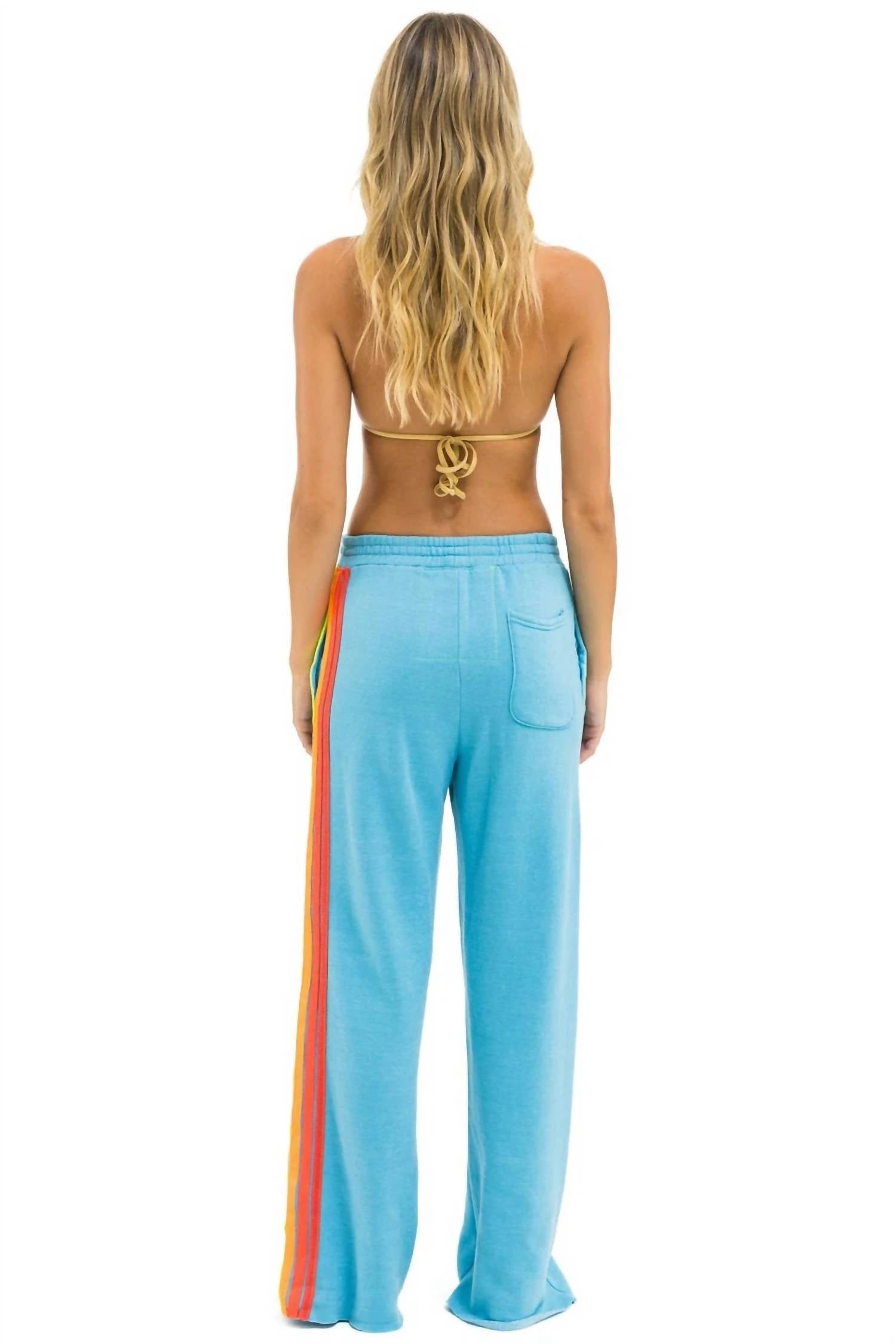 Aviator Nation - 5 Stripe Wide Leg Pocket Sweatpants