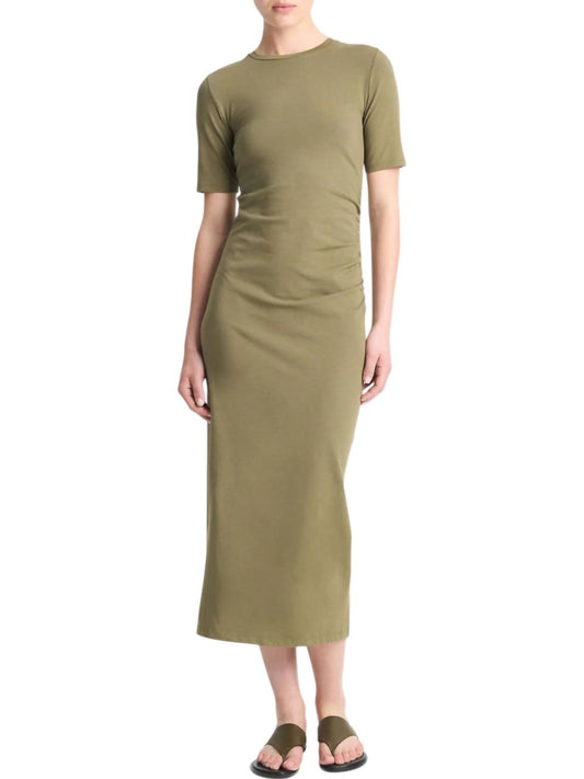 Vince - Pima Cotton-Blend Side-Drape Dress