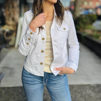 Tribal - Comfort Stretch Button-front Denim Jacket
