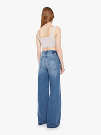 Mother Ditcher Roller Zip Sneak Jeans in remember when - women's jeans - detail view