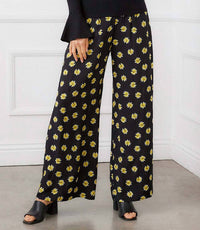 Karen Kane Wide-leg Pants - Petite in print - women's pants - view 5