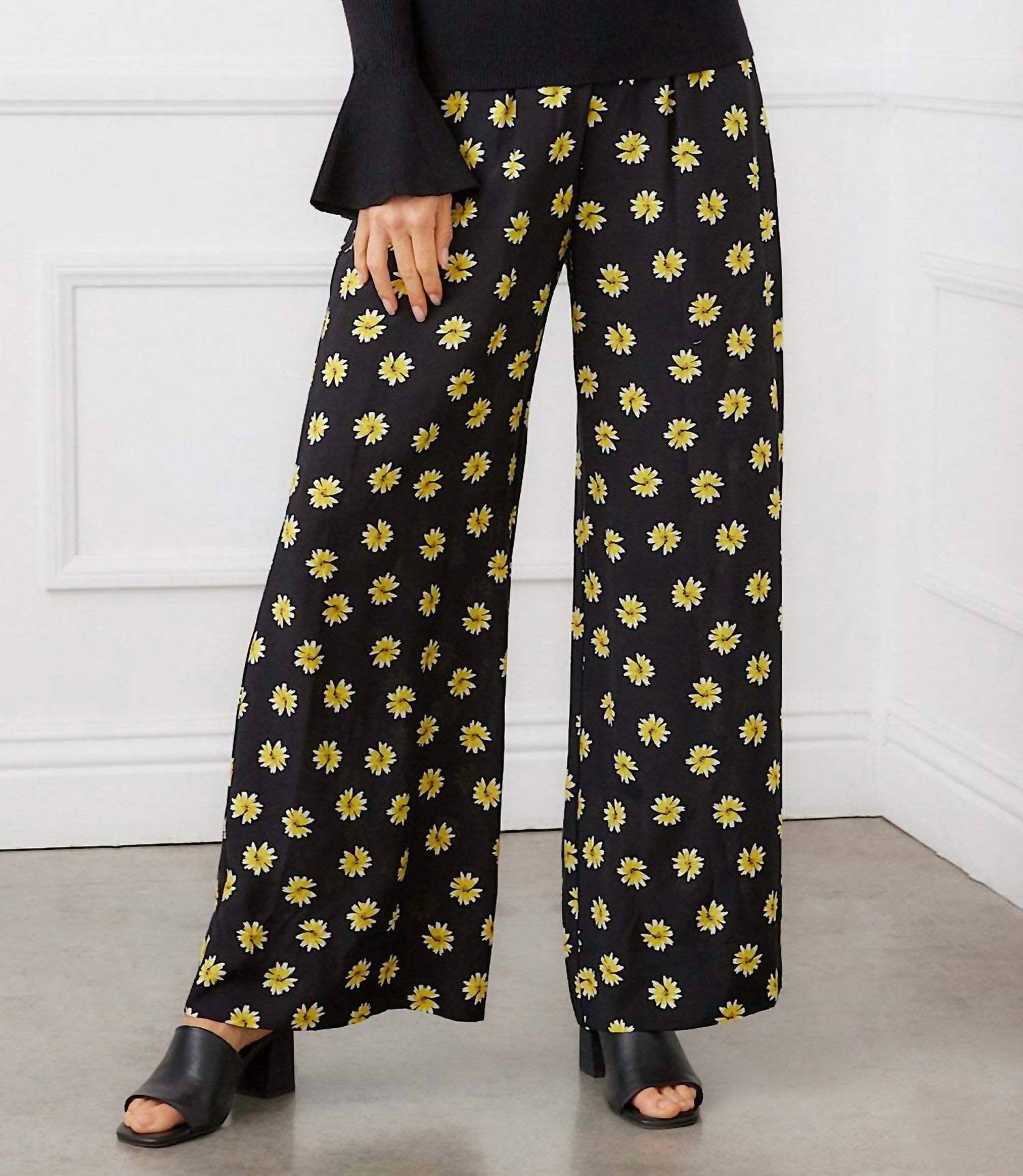 Karen Kane Wide-leg Pants - Petite in print - women's pants - view 5