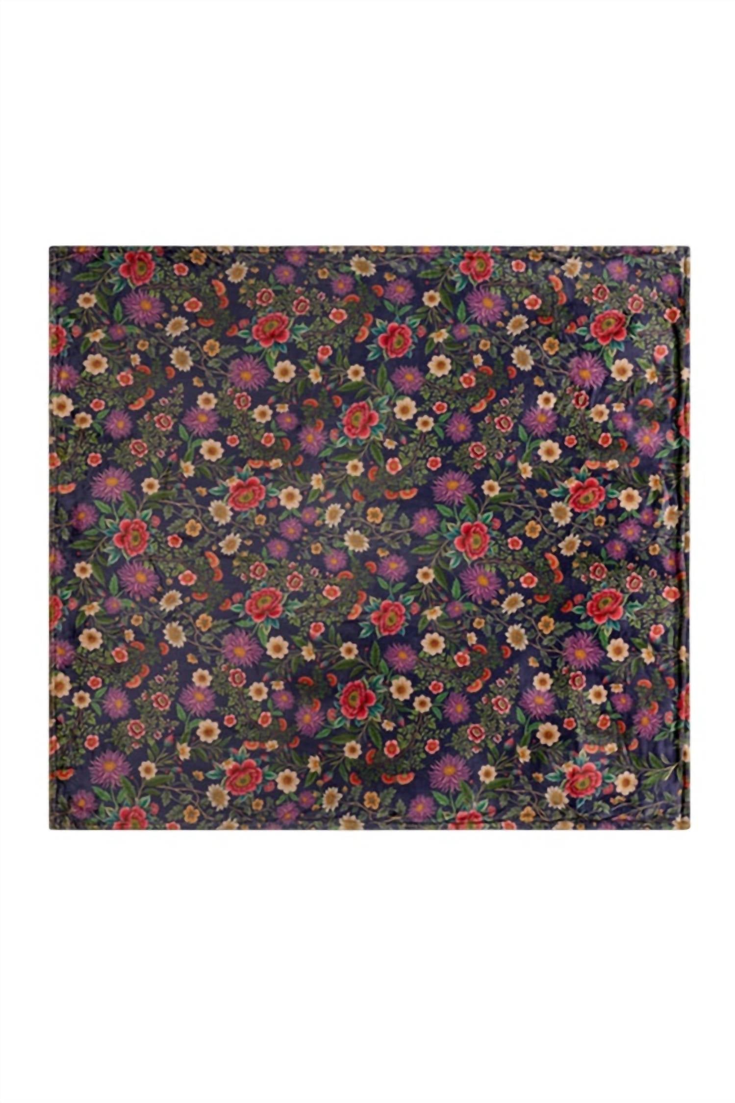 Johnny Was Lavandula Laurel Canyon Cozy Blanket in blue multi - item - alternate view
