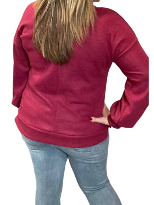 Honeyme - Fleece Ribbed Sweater
