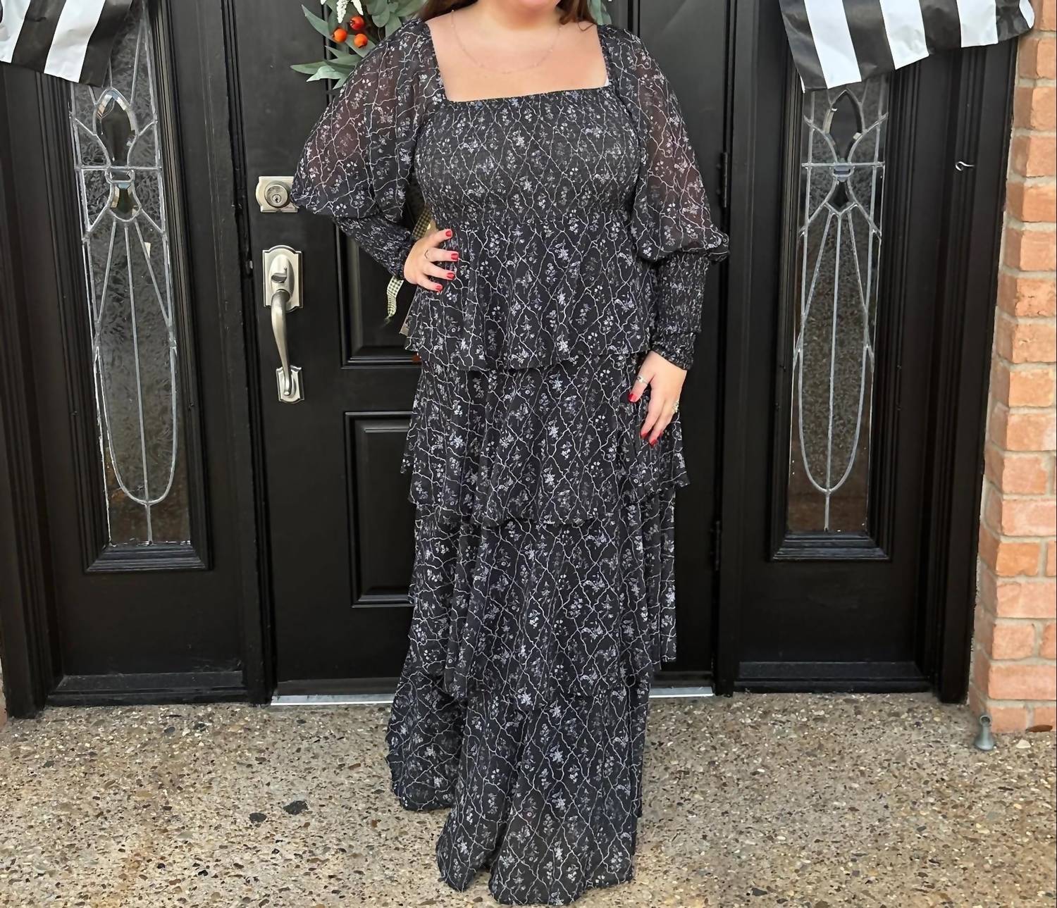 Entro - Simple Floral Maxi Dress