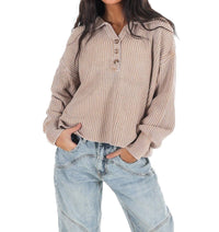 Zenana - Always on Point Collared Sweater