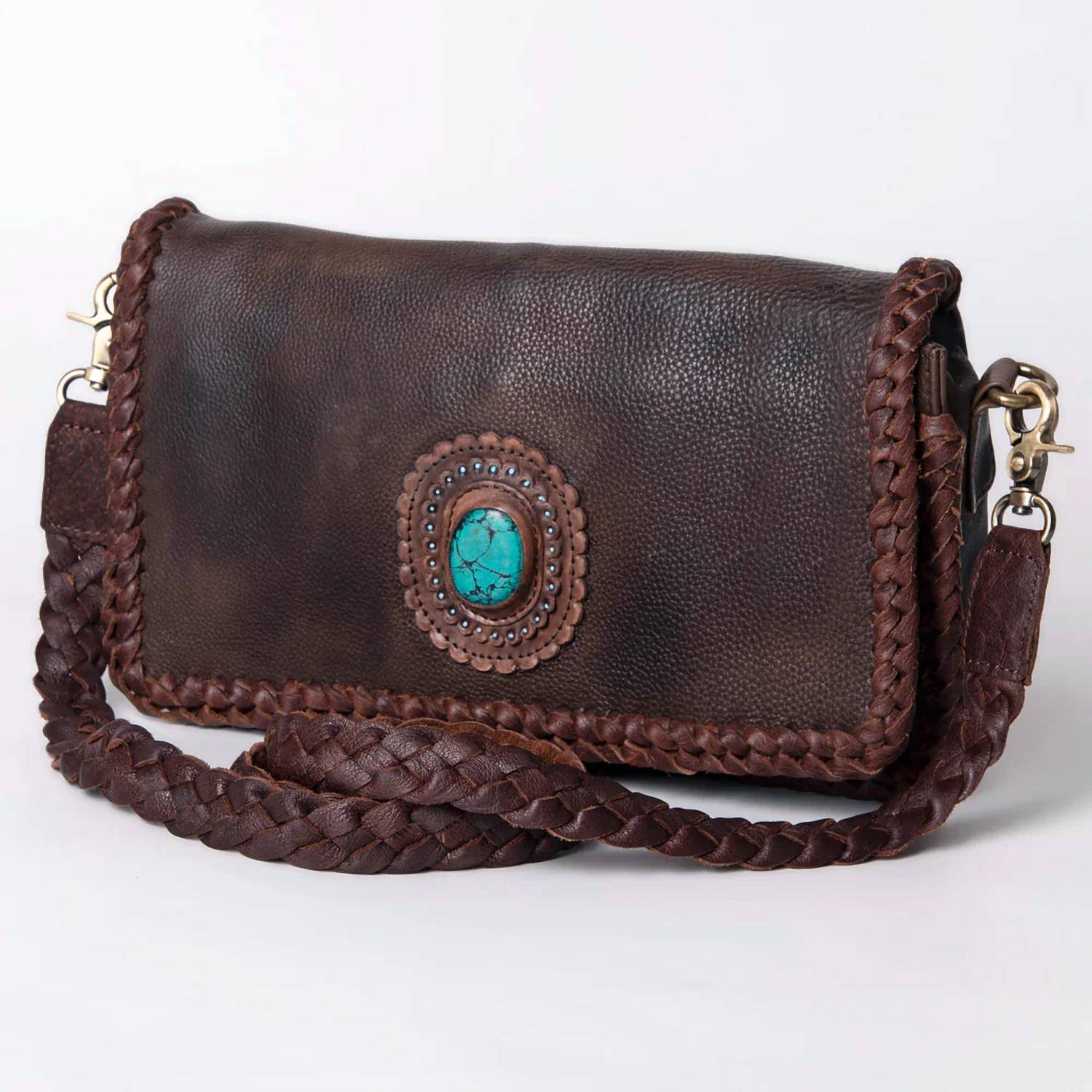 American Darling - Women's Smooth Leather Braid Purse