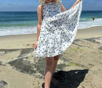 VIGNETTE Girl's Sloane Mini Dress in nautical boats - kids' dress - detail view