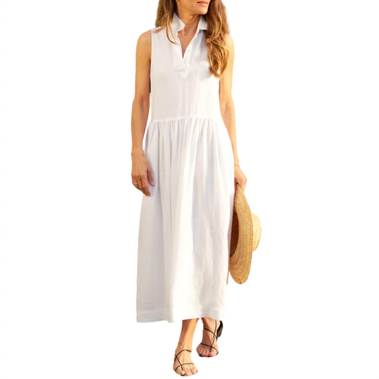 Frank & Eileen Women's Daphne Dress in white - women's dress