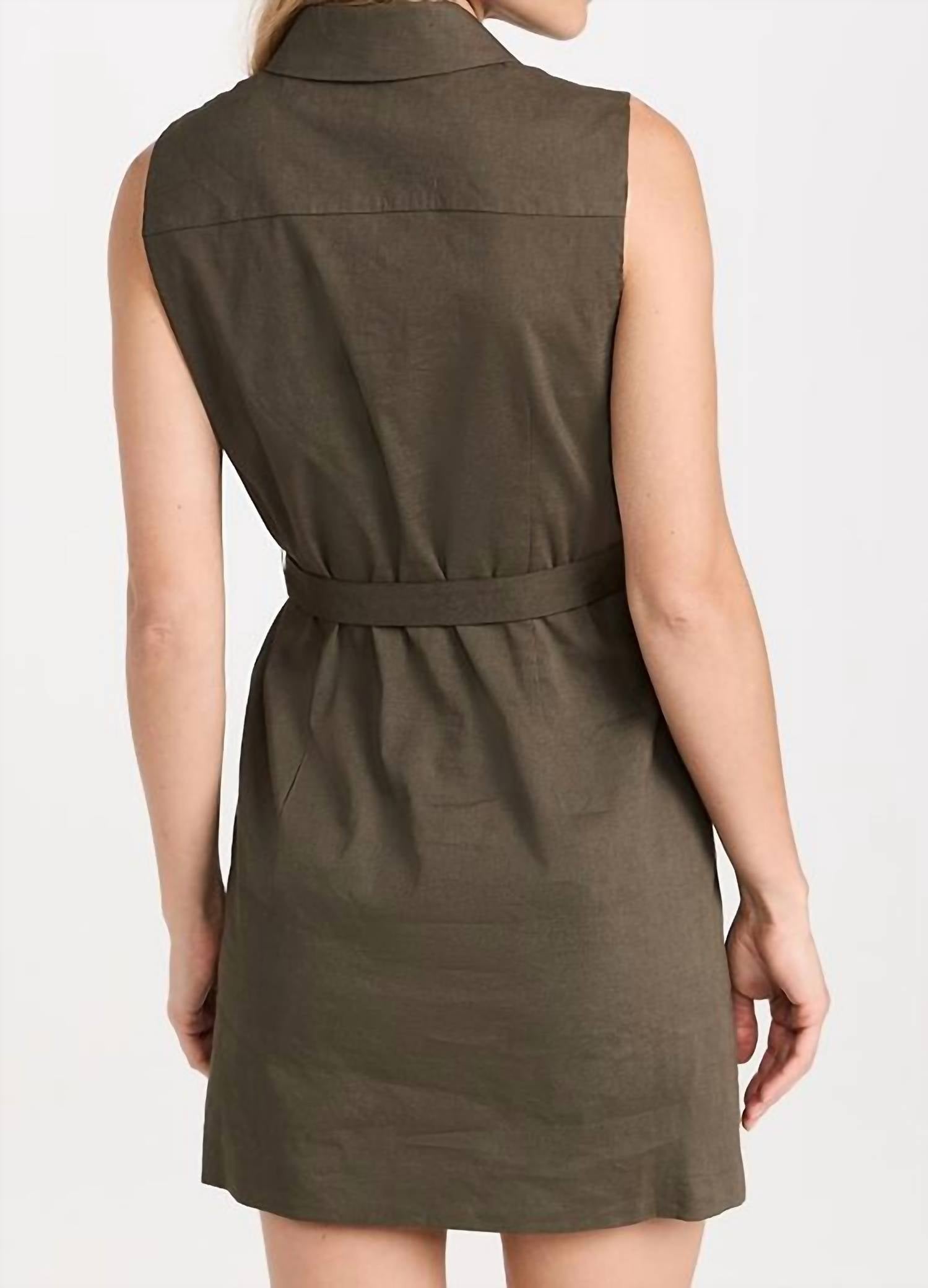 Theory - Belted Mini Military Dress