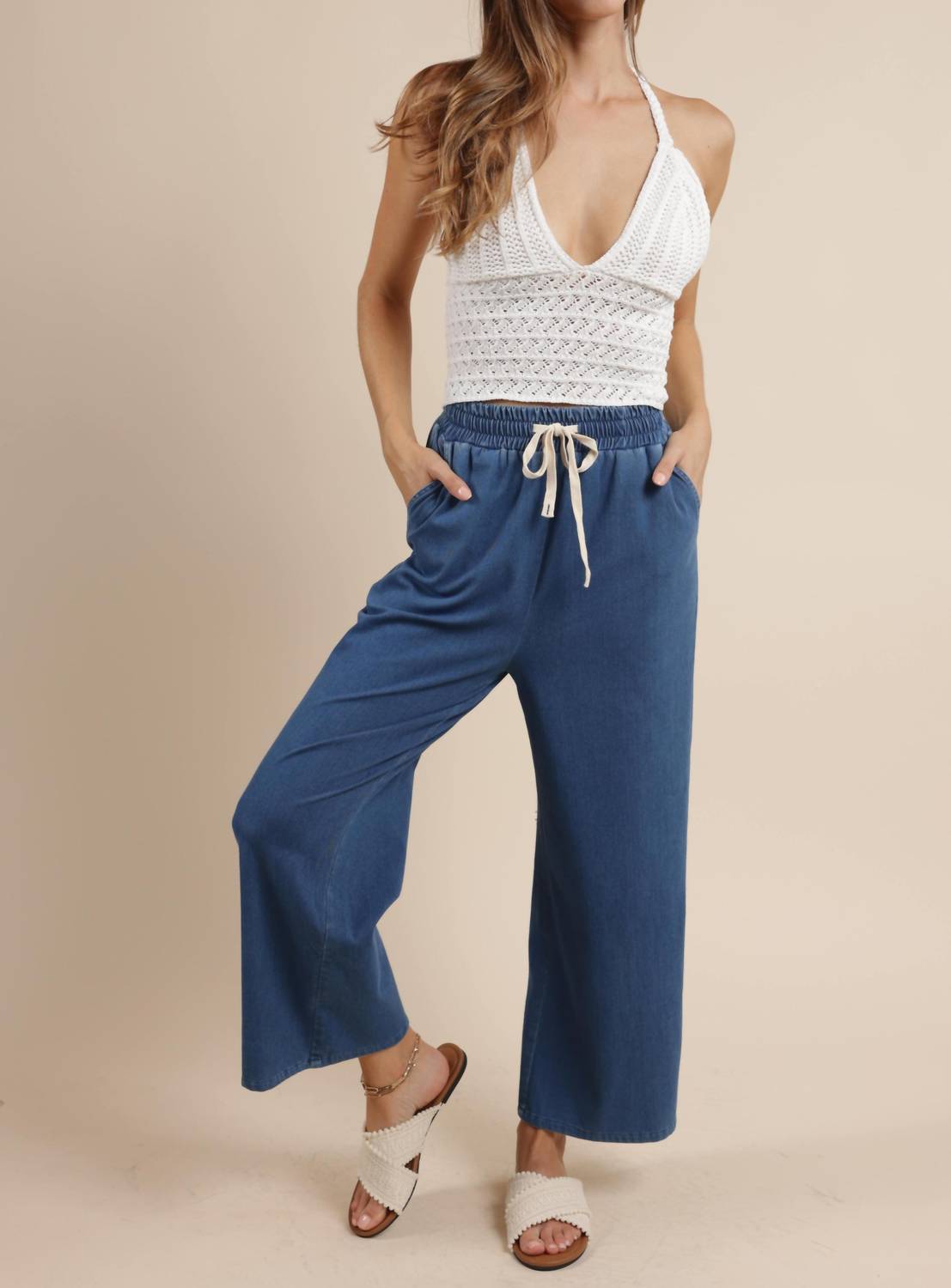 Needii - Denim Knit Sweatpants
