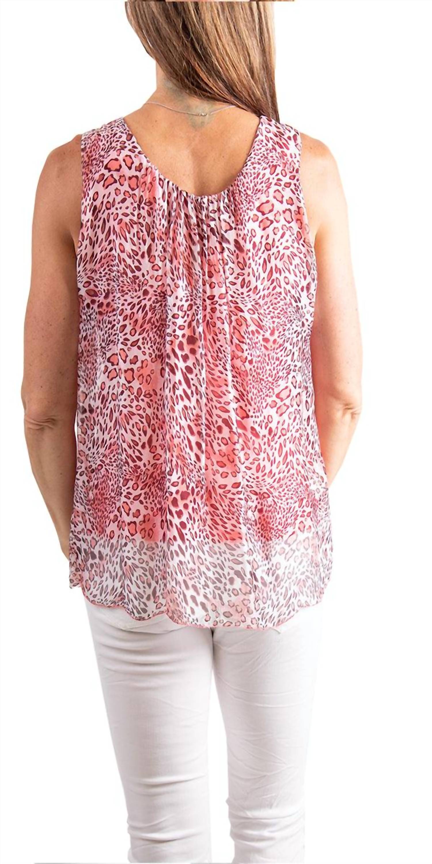 Gigi Moda - Chieti Silk Cheetah Print Tank Top