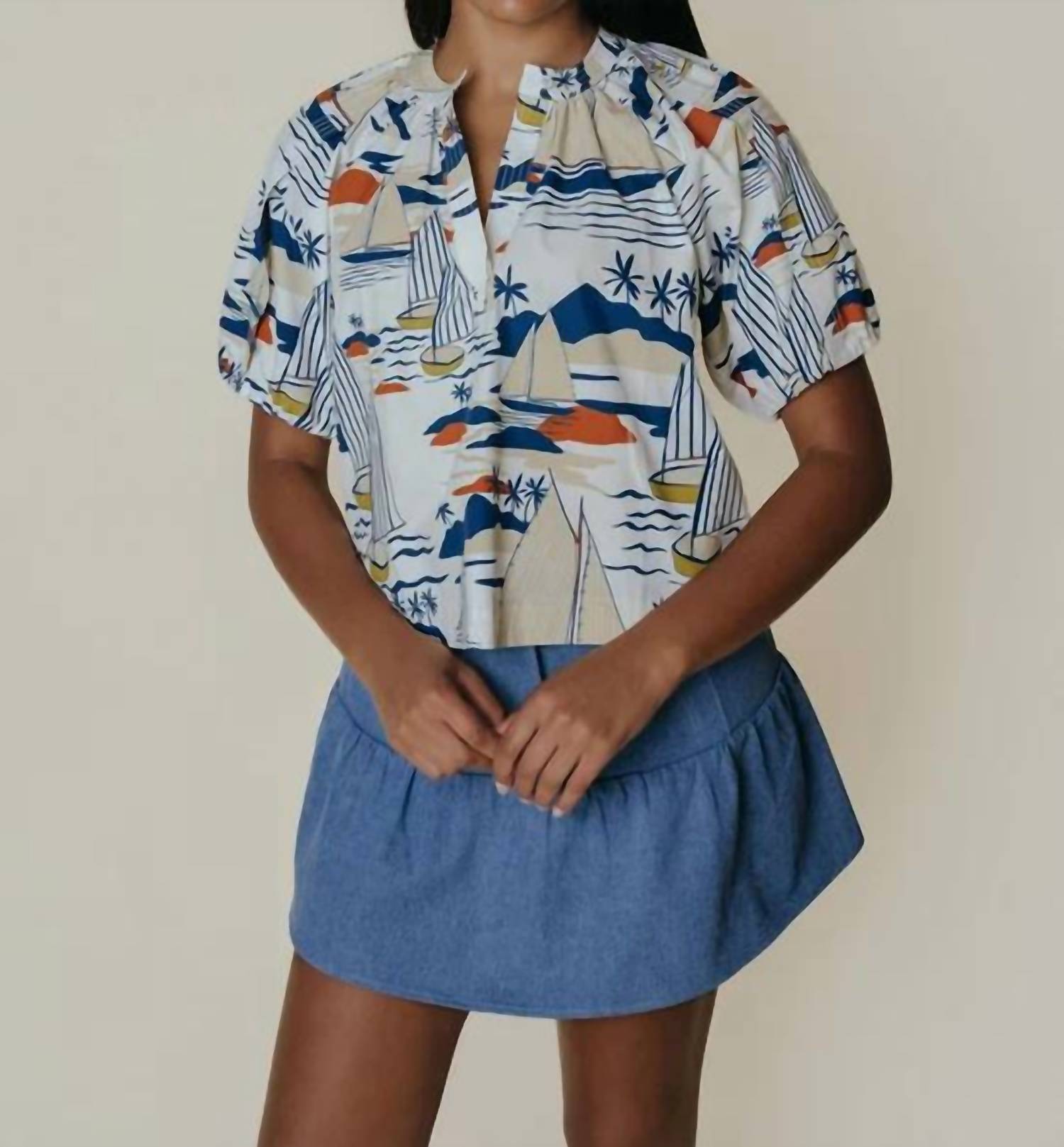 Laroque - Henley Short Sleeve Top